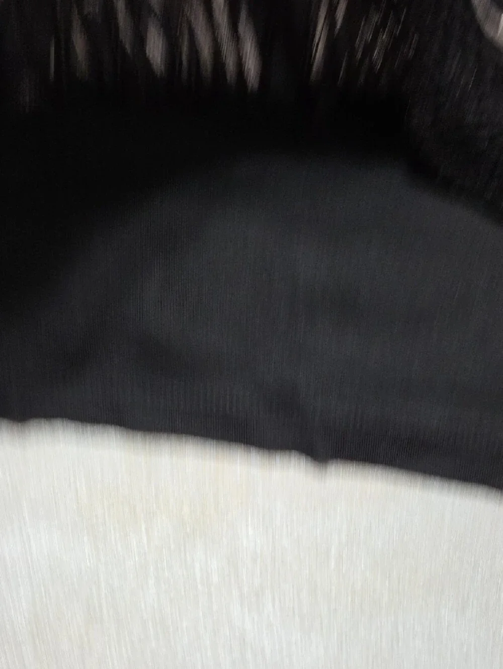 Black A-Line Skirt with Silver Embroidered Motif